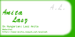 anita lasz business card